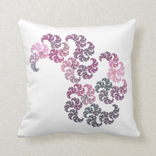 Coussin Conception de fractale de remous de Paisley dans