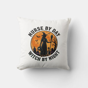 Coussin Conception de garde décalée Halloween sorcière inf