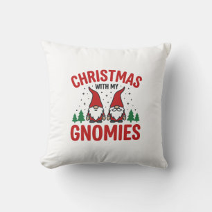 Coussin Conception de gnome de vacances de Gnomies de Noël