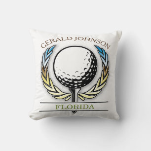 Coussin Conception de golf avec couronne