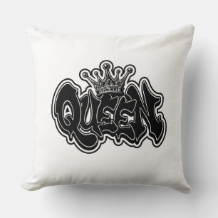Coussin Conception de graffiti de reine