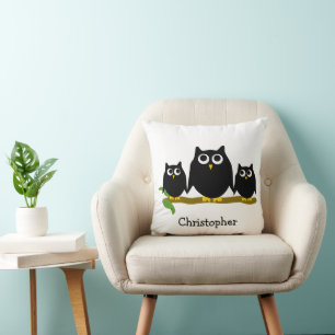 Coussin Conception de hiboux personnalisés