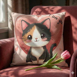 Coussin Conception de la Saint-Valentin en forme de cœur d