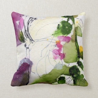 Coussin Conception de l'aquarelle Abstraite Mélange et cor