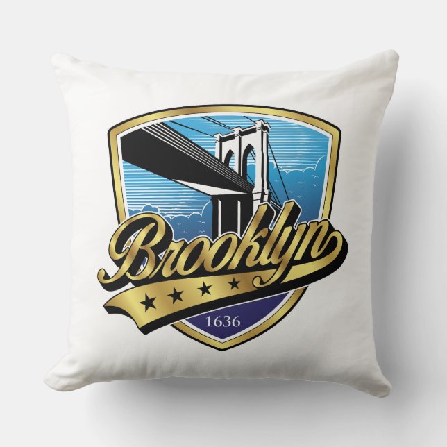 Coussin Conception de logo élégant Brooklyn avec un swoosh (Recto)