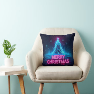 Coussin Conception de lueur des fêtes futuriste