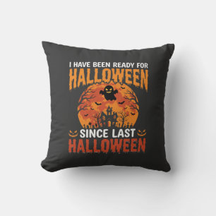 Coussin Conception de lune de fantôme de maison hantée drô