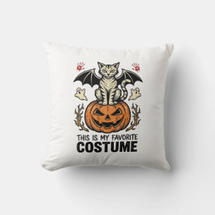 Coussin Conception de maillot de costume de chat de citrou