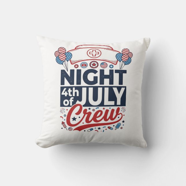 Coussin Conception de maillot patriotique d'infirmière de  (Recto)