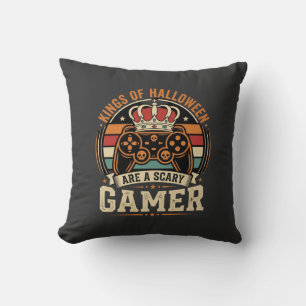 Coussin Conception de manette rétro du roi des joueurs Hal