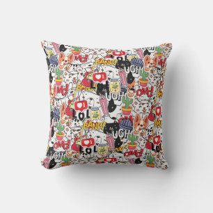 Coussin conception de mignon animal de compagnie drôle - m