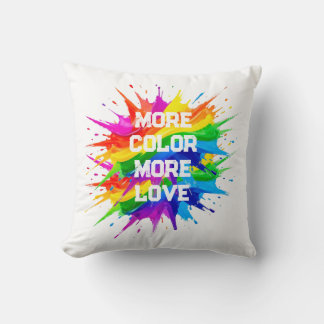 Coussin Conception de mois de fierté de giclée d'arc-en-ci