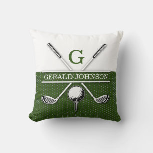 Coussin Conception de monogramme de golf élégant
