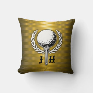 Coussin Conception de monogramme de golf élégant personnal