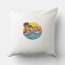 Conception de nom de coucher de soleil rétro Mark