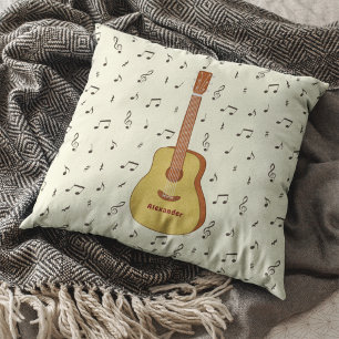 Coussin Conception de notes musicales guitaristes mélodiqu