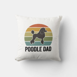 Coussin Conception de Père de Caniche Vintage Sunset Amour
