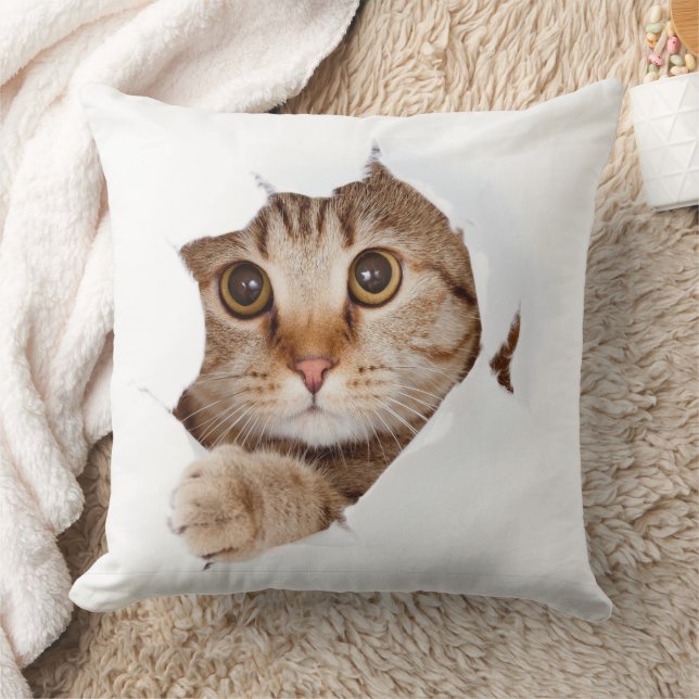 Coussin Conception de plaid chat mignon (Couverture)