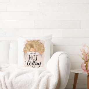 Coussin Conception de pouvoir pour les jeunes filles blond
