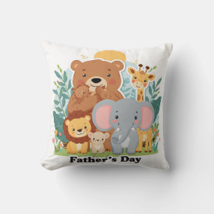 Coussin Conception de safari de dessin animé pour la fête