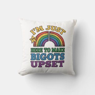 Coussin Conception de T-shirt arc-en-ciel de fierté vintag
