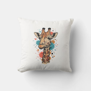 Coussin Conception de T-shirt blanc avec gravure vintage d