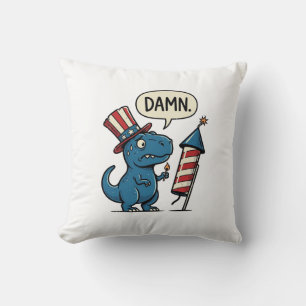 Coussin Conception de T-shirt de feu d'artifice de T-Rex p
