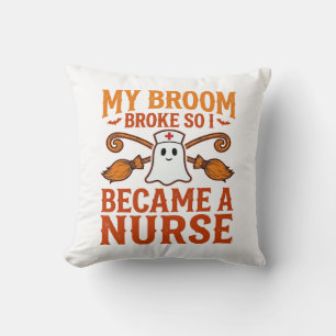 Coussin Conception de T-shirt vintage de fantôme d'infirmi
