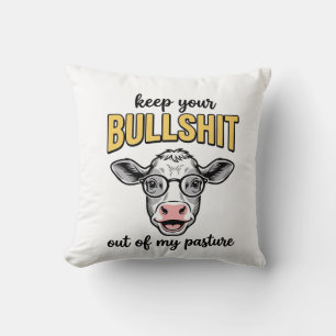 Coussin Conception de T-shirt vintage de pâturage de vache
