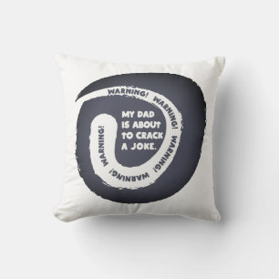 Coussin Conception de texte mignon Mon papa est sur le poi
