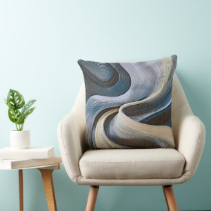 Coussin Conception de texture ondulée abstraite moderne