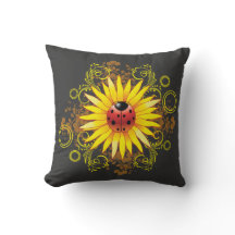 Conception de tournesol de coccinelle