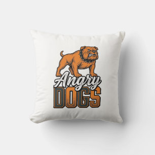 Coussin Conception de typographie Bulldog vintage Angry Do