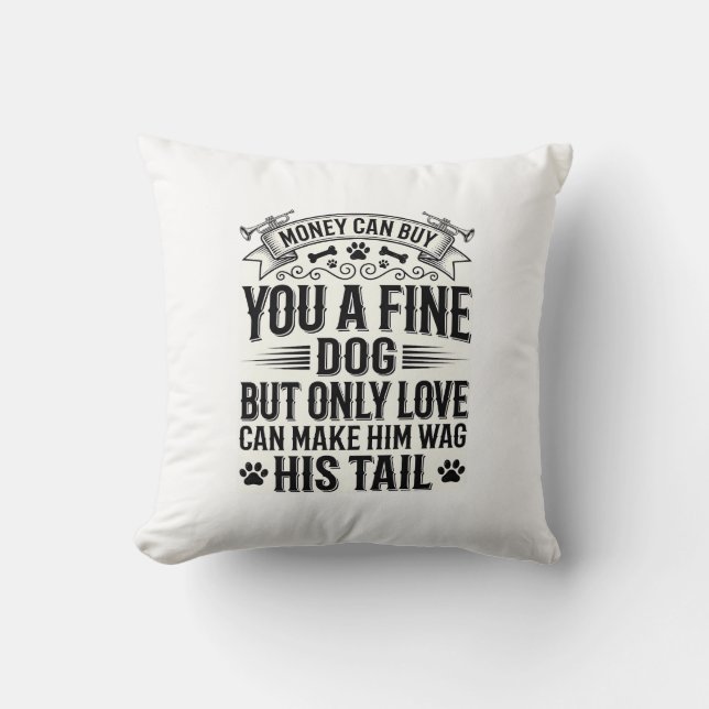 Coussin Conception de typographie de citation d'amant de c (Recto)