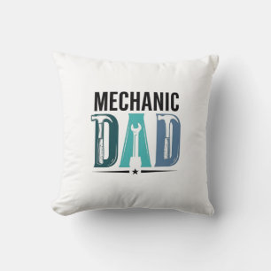 Coussin Conception de typographie d'outil vintage Papa méc