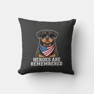 Coussin Conception de vecteur de chien héros Rottweiler pa