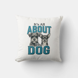Coussin Conception de vecteur de citation d'amant de chien