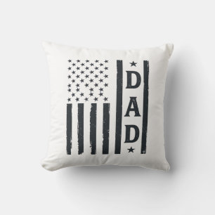Coussin Conception de vecteur de drapeau américain de papa