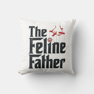 Coussin Conception de vecteur d'humour de chat de père fél