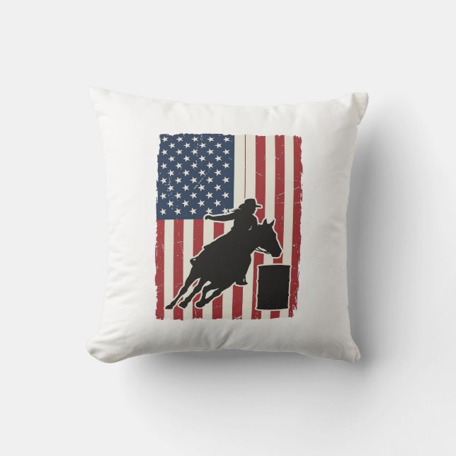 Coussin Conception de vecteur vintage de drapeau américain (Recto)