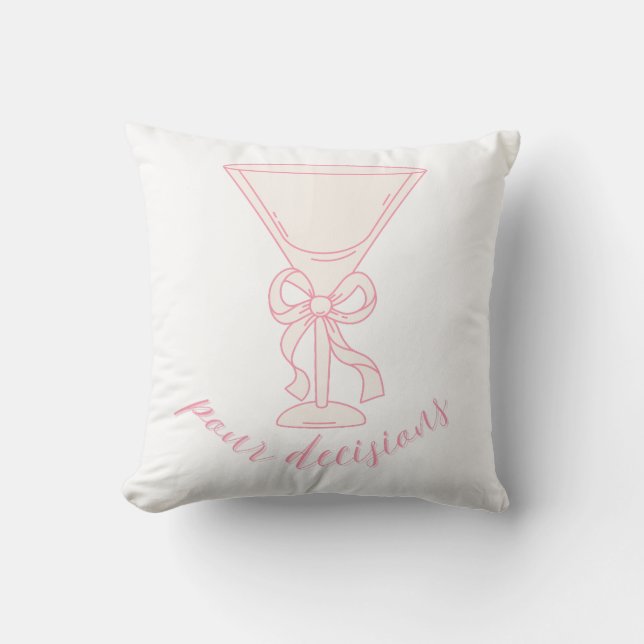 Coussin Conception de verre à martini pour décisions versé (Recto)