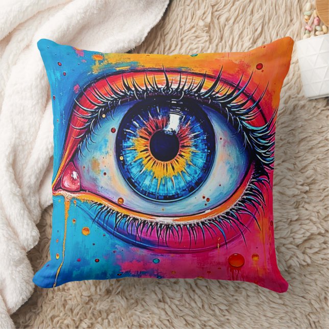 Coussin Conception de vision à oeil vibreux (Couverture)