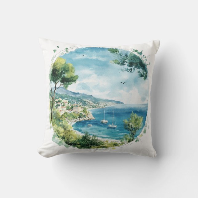 Coussin Conception de voyage Ocean Bay Cliffs (Recto)