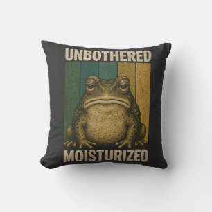 Coussin Conception d'esthétique rétro de grenouille vintag