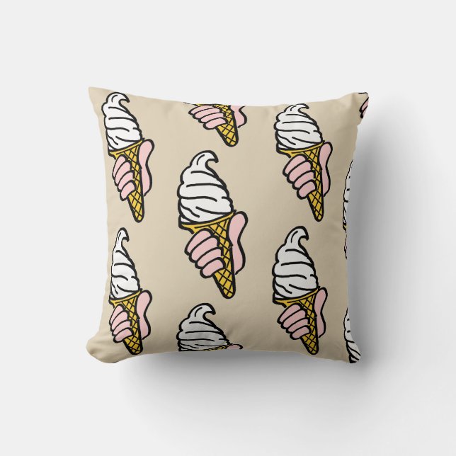 Coussin Conception du cône de crème glacée (Recto)