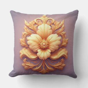 Coussin Conception élégante de relief floral avec des déta
