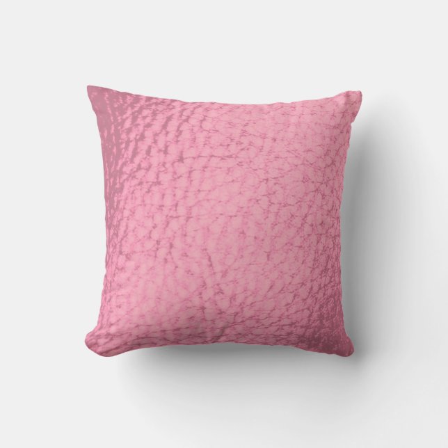 Coussin Conception en simili cuir rose (Recto)
