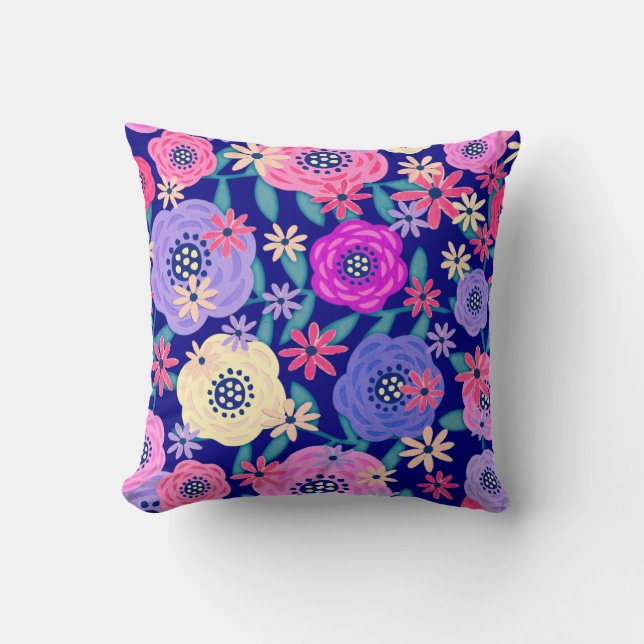 Coussin Conception Florale Fantastique (Recto)