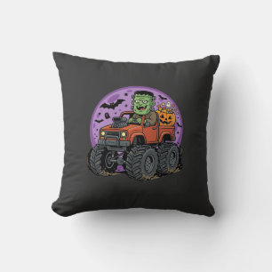 Coussin Conception graphique de camion monstre Frankenstei