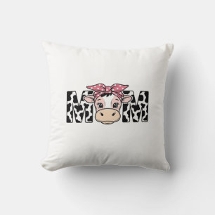 Coussin Conception graphique de maman vache mignonne arc_1